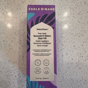 Fable & Mane Smooth & Shine Hair Oil - Purple and Cream